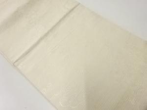 アンティーク　絽雲に草花模様織出し丸帯（材料）